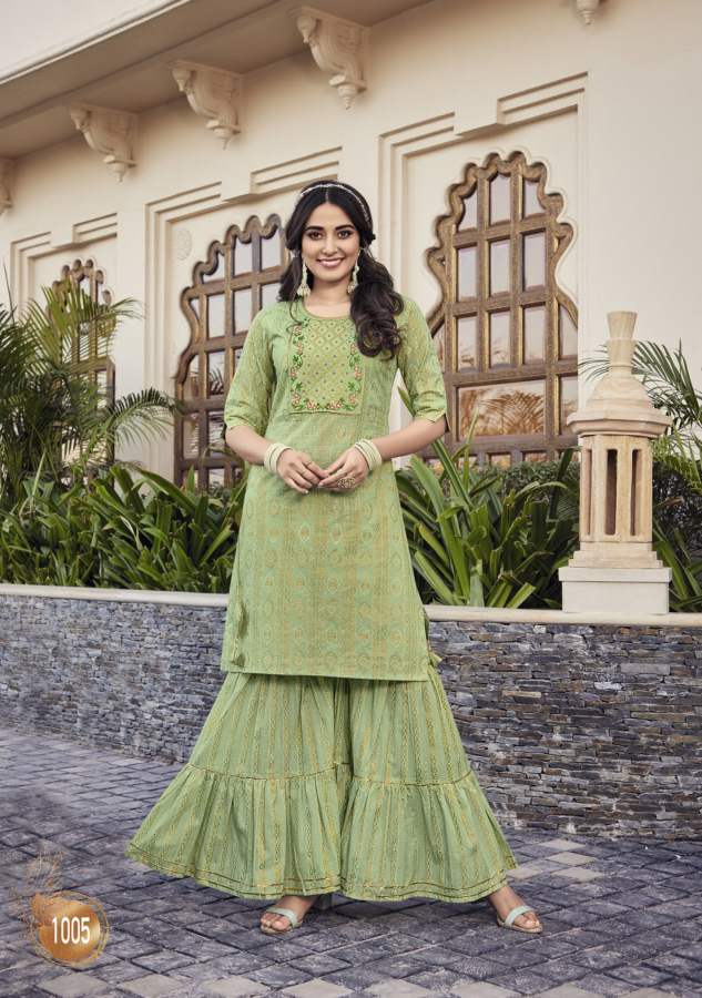 Lavish New Designer Festive Wear Embroidery Heavy Kurti With Bottom Collection